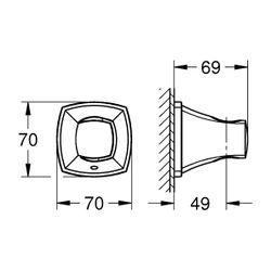 Grohe Grandera Wandbrausehalter Metall, Chrom... GROHE-26896000 4005176758416 (Abb. 1)