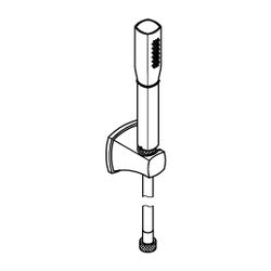Grohe Grandera Wandhalterset Stick 1 Strahlart 7,6l/min Chrom/Gold, Durchflusskonstanth... GROHE-26901IG0 4005176757501 (Abb. 1)