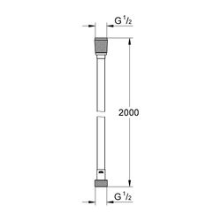Grohe Silverflex TwistStop Brauseschlauch 2000mm, Chrom... GROHE-27137001 4005176933295 (Abb. 1)