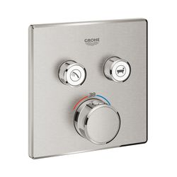 Grohe Grohtherm SmartControl Thermostat mit 2 Absperrventilen supersteel 29124DC0... GROHE-29124DC0 4005176526329 (Abb. 1)