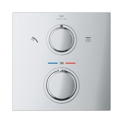 Grohe Allure Thermostat-Brausebatterie mit integrierter 2-Wege-Umstellung chrom 2918100... GROHE-29181002 4005176558993 (Abb. 1)