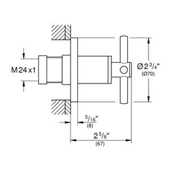 Grohe Atrio Unterputz-Ventil-Oberbau Chrom, mit Kreuzgriffen für UP-Ventile 35028 oder ... GROHE-29396000 4005176754067 (Abb. 1)