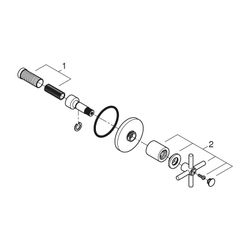 Grohe Atrio Unterputz-Ventil-Oberbau Warm Sunset, mit Kreuzgriffen für UP-Ventile 35028... GROHE-29396DA0 4005176754081 (Abb. 1)
