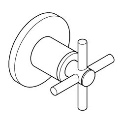 Grohe Atrio Unterputz-Ventil-Oberbau Cool Sunrise, mit Kreuzgriffen für UP-Ventile 3502... GROHE-29396GL0 4005176754104 (Abb. 1)
