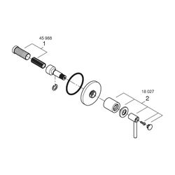 Grohe Atrio Unterputz-Ventil-Oberbau Warm Sunset, mit Hebelgriff für UP-Ventile 35028 o... GROHE-29397DA0 4005176754135 (Abb. 1)