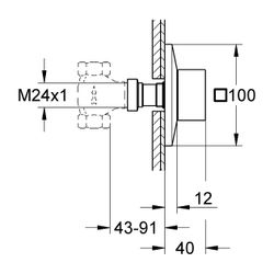 Grohe Allure Brilliant Unterputz-Ventil Oberbau Hard Graphite gebürstet, Fertigmontages... GROHE-29398AL0 4005176754173 (Abb. 1)
