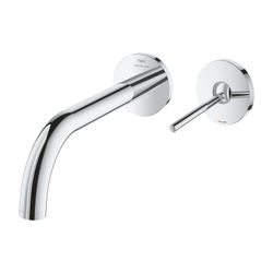 Grohe Atrio 2-Loch-Waschtisch-Wandbatterie Chrom, Fertigmontageset, Ausladung 221mm... GROHE-29406000 4005176762727 (Abb. 1)