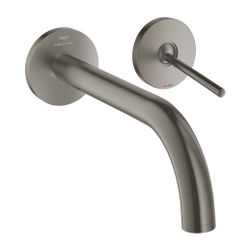 Grohe Atrio 2-Loch-Waschtisch-Wandbatterie Hard Graphite gebürstet, Fertigmontageset, A... GROHE-29406AL0 4005176762734 (Abb. 1)