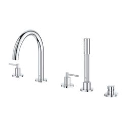 Grohe Atrio 5-Loch-Wannenkombination Chrom, Fertigmontageset, mit Hebelgriffen... GROHE-29407000 4005176762772 (Abb. 1)