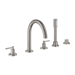 Grohe Atrio 5-Loch-Wannenkombination, Fertigmontageset mit Hebelgriffen, eigensicher, S... GROHE-29407DC0 4005176762802 (Abb. 1)