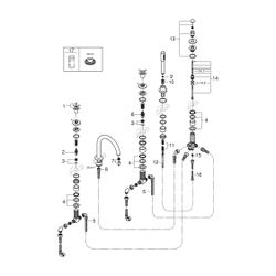 Grohe Atrio 5-Loch-Wannenkombination Warm Sunset, Fertigmontageset, mit Kreuzgriffen... GROHE-29408DA0 4005176762840 (Abb. 1)