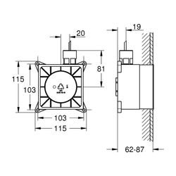 Grohe Rohbauset Musikmodule Rainshower F-Series, für den Einbau der Musikmodule 3636000... GROHE-29413000 4005176758683 (Abb. 1)