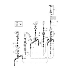 Grohe Grandera 5-Loch-Wannenkombination Chrom/Gold... GROHE-29415IG0 4005176757754 (Abb. 1)
