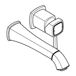 Grohe Grandera 2-Loch-Waschtischbatterie, Wandmontage, Ausladung 234mm, Chrom, Fertigmo... GROHE-29417000 4005176757815 (Abb. 1)