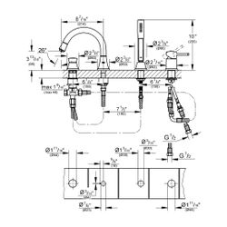 Grohe Grandera 4-Loch-Wannenkombination, Chrom... GROHE-29418000 4005176757839 (Abb. 1)