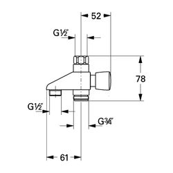 Grohe Umstellung zur Montage auf Armaturen, Chrom... GROHE-29736000 4005176043604 (Abb. 1)