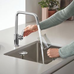 Grohe Start Einhand-Spültischbatterie 1/2", hoher U-Auslauf mit 150mm, QuickFix, Chrom,... GROHE-30470000 4005176635915 (Abb. 1)