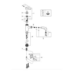Grohe Start Einhand-Spültischbatterie 1/2", niedriger Auslauf mit herausziehbarer Dual-... GROHE-30531001 4005176728082 (Abb. 1)
