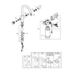 Grohe Starter Kit Grohe Blue Pure BauCurve, C-Auslauf, Filterkopf, Durchflussmesser, Ul... GROHE-30582000 4005176744914 (Abb. 1)