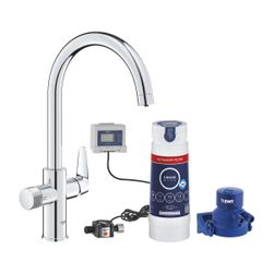 Grohe Starter Kit Grohe Blue Pure BauCurve, C-Auslauf, Filterkopf, Durchflussmesser, Ul... GROHE-30582000 4005176744914 (Abb. 1)