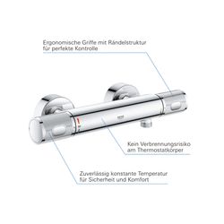 GROHE Precision Feel Thermostat-Brausebatterie 1/2" chrom QuickFix 34790000... GROHE-34790000 4005176613074 (Abb. 1)