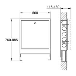 Grohe Rohbauset F-digital Deluxe für Steuereinheit... GROHE-36474000 4005176758744 (Abb. 1)