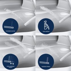 Grohe Sensia Pro Dusch-WC, Komplettanlage, für Unterputzspülkästen, Wandmontage, antiba... GROHE-36508SH0 4005176797101 (Abb. 1)