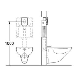 Grohe Skate Air WC-Betätigung 156x197mm, senkrechte Montage, Phantom Black, 2-Mengen- u... GROHE-38505KF0 4005176784132 (Abb. 1)