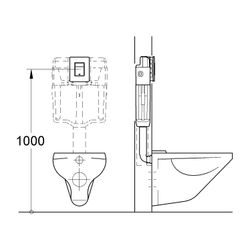 Grohe Skate Cosmopolitan WC-Betätigung, 156x197mm, Phantom Black, senkrechte und waager... GROHE-38732KF0 4005176784125 (Abb. 1)