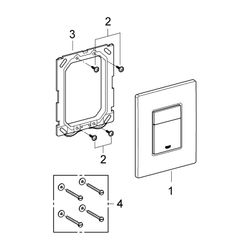 Grohe Skate Cosmopolitan WC-Betätigung, 156x197mm, Phantom Black, senkrechte und waager... GROHE-38732KF0 4005176784125 (Abb. 1)