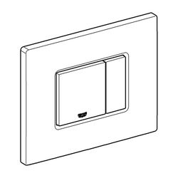 Grohe Skate Cosmopolitan WC-Betätigung, 156x197mm, Phantom Black, senkrechte und waager... GROHE-38732KF0 4005176784125 (Abb. 1)