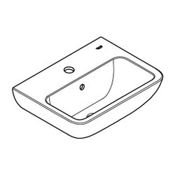 Grohe BauEdge Handwaschbecken Keramik wandhängend 450x350mm, Alpinweiß, 1 Hahnloch, mit... GROHE-39806000 4005176636462 (Abb. 1)