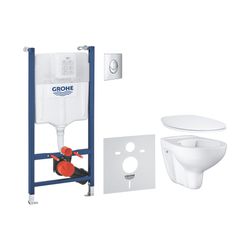 Grohe Solido 5-in-1 Set mit Bau Keramik für WC 1,13m Bauhöhe, QuickFix, Chrom/Alpinweiß... GROHE-39888000 4005176714160 (Abb. 1)