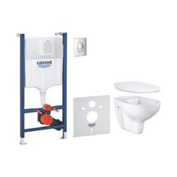 Grohe Solido 5-in-1 Set mit Bau Keramik für WC 1,13m Bauhöhe, QuickFix, Chrom/Alpinweiß... GROHE-39888000 4005176714160 (Abb. 1)