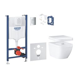 Grohe Solido 6-in-1 Set mit Euro Keramik für WC 1,13m Bauhöhe mit Fresh, QuickFix, Chro... GROHE-39889000 4005176714177 (Abb. 1)