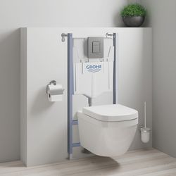Grohe Solido 6-in-1 Set mit Euro Keramik für WC 1,13m Bauhöhe mit Fresh, QuickFix, Chro... GROHE-39889000 4005176714177 (Abb. 1)