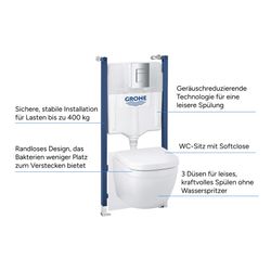 Grohe Solido 5-in-1 Set mit Euro Keramik für WC, QuickFix, Chrom/Alpinweiß, 39890000... GROHE-39890000 4005176714184 (Abb. 1)