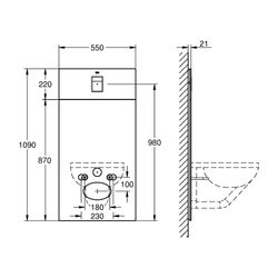 Grohe Rapid Glas-Designmodul für SL und Uniset Moon White... GROHE-39980LS0 4005176754487 (Abb. 1)