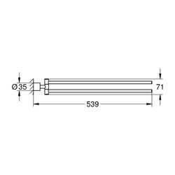 Grohe Atrio Handtuchhalter Chrom 2-armig nicht schwenkbar... GROHE-40888000 4005176754623 (Abb. 1)
