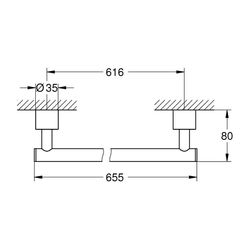Grohe Atrio Badetuchhalter Cool Sunrise 600mm... GROHE-40889GL0 4005176754739 (Abb. 1)