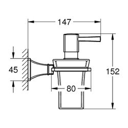 Grohe Grandera Halter mit Keramik-Seifenspender, Chrom... GROHE-40910000 4005176754845 (Abb. 1)