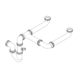 Grohe Siphon für Küchenspülen, 42618000... GROHE-42618000 4005176724398 (Abb. 1)