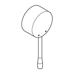 Grohe Hebel für Essence Zweiloch-Waschtischbatterie, Wandmontage, für 35mm Kartusche, M... GROHE-46916DL0 4005176744129 (Abb. 1)