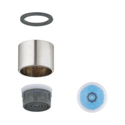 Grohe Mousseur, Innengewinde M22x1, Durchflussklasse PCA, Supersteel, 48251DC0... GROHE-48251DC0 4005176313035 (Abb. 1)