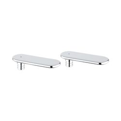 Grohe Griffpaar für Veris, Metall, Markierung Blau/Rot, für 3-Loch-Waschtischbatterie a... GROHE-48305000 4005176372278 (Abb. 1)