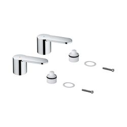 Grohe Griffpaar Eurostyle Cosmopolitan, Metall, Markierung Blau/Rot, für 3-Loch Waschti... GROHE-48309000 4005176373015 (Abb. 1)