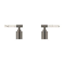Grohe Atrio PC Hebelgriffe White Attica Caesarstone Hard Graphite gebürstet für 25224... GROHE-48464AL0 4005176788550 (Abb. 1)