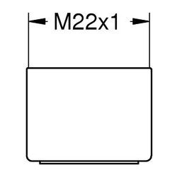 Grohe Mousseur Innengewinde M22x1 Durchflussklasse B 25l/min, Chrom... GROHE-48557000 4005176691041 (Abb. 1)