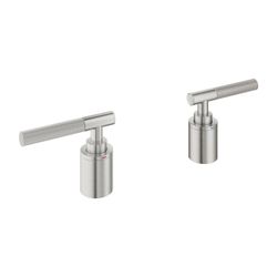 Grohe Atrio PC Hebelgriffe Rändelstruktur Supersteel für 25224... GROHE-48651DC0 4005176788666 (Abb. 1)
