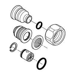 Grohe Anschlussnippel Chrom für Thermostat-Batterien, Anschlussmutter 3/4"... GROHE-49179000 4005176685873 (Abb. 1)